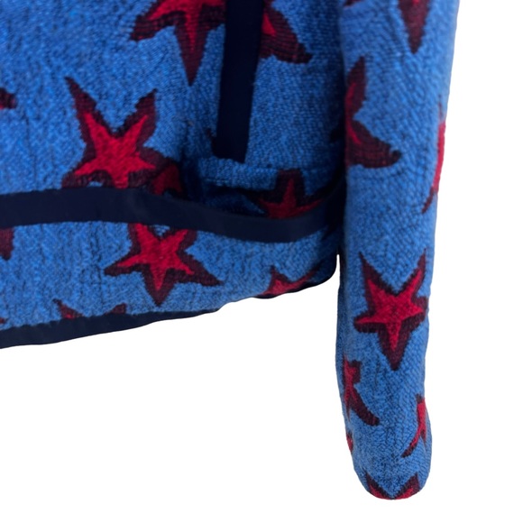 Sandro 4th of July Bristol Star Embroidered Crop Jacket Sz 36 - Picture 7 of 11